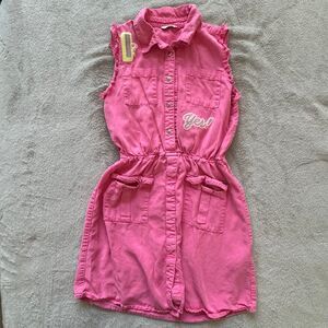 Girls Guess Y2K Pink Vest dress, size 10, RETRO VINTAGE